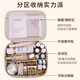 Kambodscha und Chongqing-Kosmetik-Partition Aufbewahrungsbeutel tragbares Fahren mit großer Kapazität kleiner Licht Luxus High-End Tragbarer Toilettenartikel [Milch-Aprikosenfarbe] Extra große Kapazität mehr Partitionen mehr Partitionen