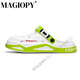 Magiopy High-End Light Luxury Brand Herrenschuhe High-End-Sandalen Herren Sommer Neue leichte Bag-Toe-Lochschuhe Strandschuhe Weiß und Schwarz 42-43 [Standardgröße]