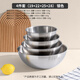 Gang Xingfa 316L stainless steel cooking basin bowl with scale for beating eggs and noodle salad cold fruit baking household bowl cold noodle bowl 16-19-22-25-28cm five-piece set stainless steel scale salad bowl