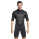SBART short-sleeved wetsuit 1.5/2.0mm warm and cold-proof wetsuit for men and women snorkeling and surfing suit 1546 gray 1.5mm M