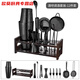 An Junsheng mixer shaker cup mixer base liquor cocktail set tool bar special shaker mixer two-stage leaf pattern with bottom rose gold 20-piece set with free cup
