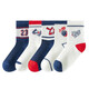 Kindersocken für Sommerdünn A-Typ-Sportwäsche Socken 6-12 Jahre alt, mittleren und alten Kinderbabys mit mittlerer Röhren-Mesh Socken QH686 Basketball-Serie Sport 5 Pairs 5-9 Jahre alt