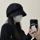 Beret Hat 2025 New Style Women's Spring, Autumn and Winter Large Head Circumference No Makeup Pile Cold Hat Showing Face Little Fisherman Hat #704-Black Main Image One Size One Size (55-58cm) Generally Can Be Weared