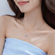 Lukfook Jewelry Platinum 950 Hourly Small Waist Ring Platinum Necklace Set Price F63P0004DS 5.10g (including labor cost 561 yuan)