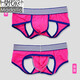 Modale Unterwäsche Herren -Mesh atmungsaktiv sexy Tanga -Jungen niedrige Taille leere Doppel -Tanga -Unterwäsche, ohne die Hosen und Shorts Trend Kaffee zu abzunehmen l