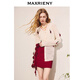 Maxrieny [gleiches Modell im Einkaufszentrum] Boho V-Ausschnitt Hollow Colted Strick Jacke 25 Herbst Cardigan White M.