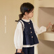 
LUSON Obao Okids Children's Clothing Baby Denim Set Women's Fashionable 2025 Autumn New Girls Puff Sleeve Shirt Set