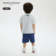 Teenie Weenie Kids 25-year-old baby boy printed short-sleeved round neck T-shirt base layer gray 90 cm