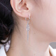 Meluxe platinum earrings for women, PT950 platinum tassel earrings, birthday gift for girlfriend, wife, about 3.55g