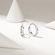 Chao Acer Modern Platinum White Gold Earrings for Women Platinum Earrings Diamond Earrings as a Birthday Gift for My Girlfriend Priced at RMB 160, Approximately 1.35g, One Pair