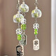 Wind chime four-leaf clover mobile phone case pendant bag camera pendant pendant key chain versatile clover ins niche four-leaf clover wind chime pendant (2 pieces)