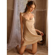 Victoria's sexy pajamas for women pure and erotic silk spring and autumn suspender nightgown summer nightgown 2025 new summer style 6629 two-piece set rose red M