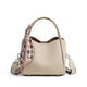 
viney bucket bag women's bag cowhide crossbody bag brand shoulder bag birthday gift for girlfriend wife [Pearl white] high-end practical bag light luxury fashionable niche food basket handbag