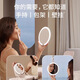 Miguang Makeup Mirror, Bag Mirror, LED Daylight Makeup Mirror, Fill-in Light Bag Mirror, Travel Storage Bag Mirror, Pink
