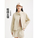 Veste féminine à l'air chaud top 2025 automne nouvelle fonction sportive de travail de travail de travail collain zipper jacket courte 08 abricot m