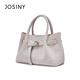 ZhuoSini Boston Bag Casual Braided Temperature Tote Bag European and American Style Crossbody Bag Qixi Fashionable and Versatile Light Purple