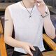 Sieben Wölfe 2025 Sommer Neue Männer High-End Ice Seide Jacquard Weste plus Fett Plus-Größe Schnelltrocknungsmarkierter ärmelloser T-Shirt [Single Top] Q6629 Gray M 90-115jin [Jin gleich 0,5 kg]