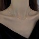Laomiao 925 sterling silver necklace for women's clavicle chain 2025 new internet celebrity niche light luxury design tassel necklace round beads and round pieces clavicle chain