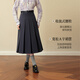SEIFINI Shifanli classic college style JK deconstructed skirt 2025 autumn new high-waist slim commuting versatile pleated skirt dark gray long skirt S