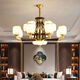 Neue chinesische Kronleuchter Wohnzimmer Lampe Esszimmer Schlafzimmer Lautstudent Chinese Style Hall Hauptlampe einfache Atmosphäre Chinesische Laterne 9928 Kopf Vollspektrum Augenschutzquelle Quelle