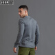 Jeep Spirit Pure Cotton Henry воротник толстовки мужская весна и осень тонкая рубашка Henry Модная толстовка Американская ретро повседневная базовая рубашка по древесным углу серой (толстовка Генри-воротника) M 110-120JIN [Джин равняется 0,5 кг]
