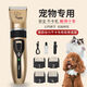 High-power pet electric clipper, dog shaver, cat Teddy grooming clipper, shaving feet, champagne gold daily set, high-power, non-stuck hair clipper