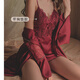 维多利亚的格调性感睡衣女冬季丝绸2025新夏款红色结婚带胸垫吊带睡裙袍套装春秋 9227白色 M _建议80-100斤