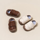 JOYNCLEON children's shoes baby toddler shoes 2025 spring and autumn new soft-soled infant small leather shoes anti-collision functional shoes beige 19 inner length 12.6cm suitable for feet 12.1cm long