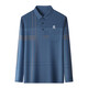 Montagut im mittleren Alter mit langer Ärmeln T-Shirt Spring und Herbst New Mulberry Seiden Loose Daddy's Revers Polo-Hemd grau Blau 9901 M 165 [Vorgeschlagen 100-120 Jin [Jin ist gleich 0,5 kg]]
