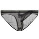 Sexy underwear thong for male adult masturbation transparent mesh sexy men's underwear black M