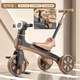 Hoyos allemand Children's Balance Bike Tricycle Tricycle trois en un vélo de 1-3-6 ans Bébé scooter et les femmes d'autocoure des enfants peuvent être utilisées comme un tricycle + peuvent être utilisées comme vélo d'équilibre musique haut de gamme + éclairage + poignée push [une voiture à trois usines]