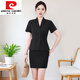 
Pierre cardin summer thin short-sleeved suit professional suit women's formal work clothes 6623 black suit + trousers S wear 80 Jin [Jin equals 0.5 kg]
