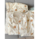 Arctic Velvet Kapibala-Pyjamas für Frauen im Sommer 2025 Neue reine Baumwollgaze niedliche Studenten Drei-teilige Heimkleidung Sommerwolke Cotton-J9901# Paradise Puppy Drei-teilige Set M [Vorschlag 75-100jin [Jin gleich 0,5 kg]]