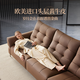 乐至宝LAZBOY真皮沙发客厅新款电动功能沙发零靠墙复古沙发巴赫683 泰晤士蓝-2.77米-大-三人左电动