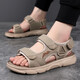 
Platini brand thick-soled sandals for men 2025 summer new fashion sports and casual beach shoes for men, non-slip sandals HHS9230 black 41 standard leather shoes size