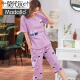 Pajama nuevo modal para mujeres en verano algodón puro puro algodón de manga corta pantalones recortados de verano se puede usar en el traje de hogar de dibujos animados para el hogar de primavera 679 Barbie Bear traje D M Women 75-95 Jin [Jin equivale a 0.5 kg]