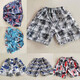 Beach quick-drying pants Men's quick-drying shorts loose five-point rafting surfing seaside swimming blue mixed hair one size