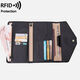New passport bag for women 2023 new RFID multi-function air ticket certificate bag for men and women travel abroad passport clip black