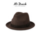 Mr DUCK New Product Imported Australian Top Hat Leather Ribbon Western Cowboy Hat Autumn and Winter Retro Hat Tibetan Felt Hat MW216245-Brown (5cm small side) Regular size (56-58cm)