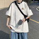 Mit reinem amerikanischem Retro-Kurzarm-T-Shirt für Männer im Sommer 2025 New Lose Design Nische Japaner Ins Trendy Top [3895*Wasp] Weiß M 85-120jin [Jin ist 0,5 kg]