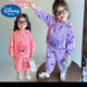 Disney Baby Girl Casual Suit Детская весна и осенняя одежда в корейском стиле Kulomi Baby Girl Spring Sports Fashionable Set Set Set Purple [Большой карманный двойной набор молнии] 90 (модернизированная модель)