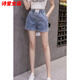 Dongjing Denim Shorts pour femmes Summer Summer Student coréen Étudiant Slit Wide-leg élastique Taie mincer
