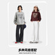 Hot Air Jacke für Frauen 2025 Herbst Neues Frauen -Retro -Muster lässig und vielseitig amerikanischer Retro Sweatshirt 09 Gray S