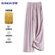 Luo Meng natural linen wide-leg pants for women, high-end summer thin, breathable, drapey, high-waisted, straight, all-match floor mopping pants.