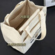 New Oxford en tissu sac fourre-tout avec résistance à la saleté, grande capacité, simple employé de bureau étudiant en boîte à lunch polyvalente, boîte à lunch, sac maman, khaki
