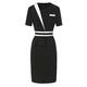 HKZN counter high-end beautician dress work clothes female temperament goddess Fan sells skirt jewelry store gold store black 9885 S