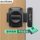 GUTE punch-free latch surface-mounted door latch door buckle hasp anti-theft door latch lock wooden door latch door latch black