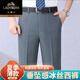 Classic car mulberry silk casual trousers for men 2025 summer thin middle-aged high waist loose straight iron free business casual men trousers 683 khaki [super hanging anti-wrinkle] 36 [waist circumference 2 feet 8]