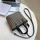 Bolsa de axila a cuadros de gran capacidad Nicho de moda y versátil Moda One-Ho-Ho-Ho-Hohor Crossbody Tote Bag Outumn and Winter Crossbody Color de color caqui