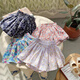 
Yuou 2025 summer new Korean children's floral shorts baby fashionable flower bud skirt and pants fashionable and versatile wide-leg women XHZ light purple floral 1105# 90 cm
